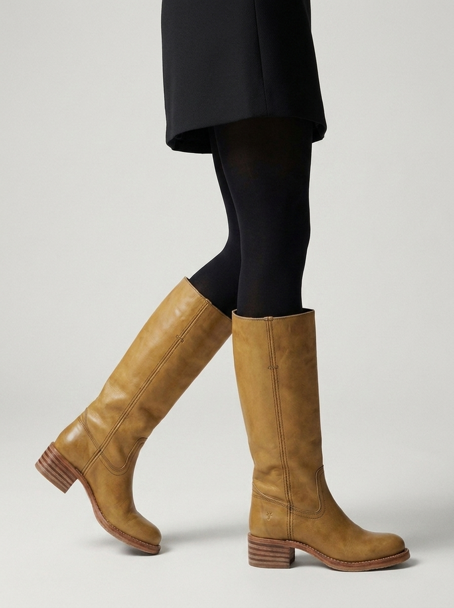 Yrsa | Knee-High Riding Boots with Block Heel