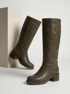 Yrsa | Knee-High Riding Boots with Block Heel