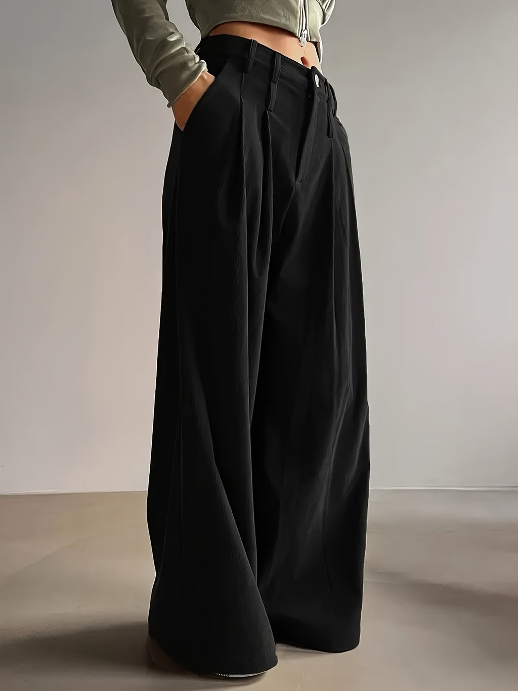 Londyn | High-Waisted Wide-Leg Pants with Pleats