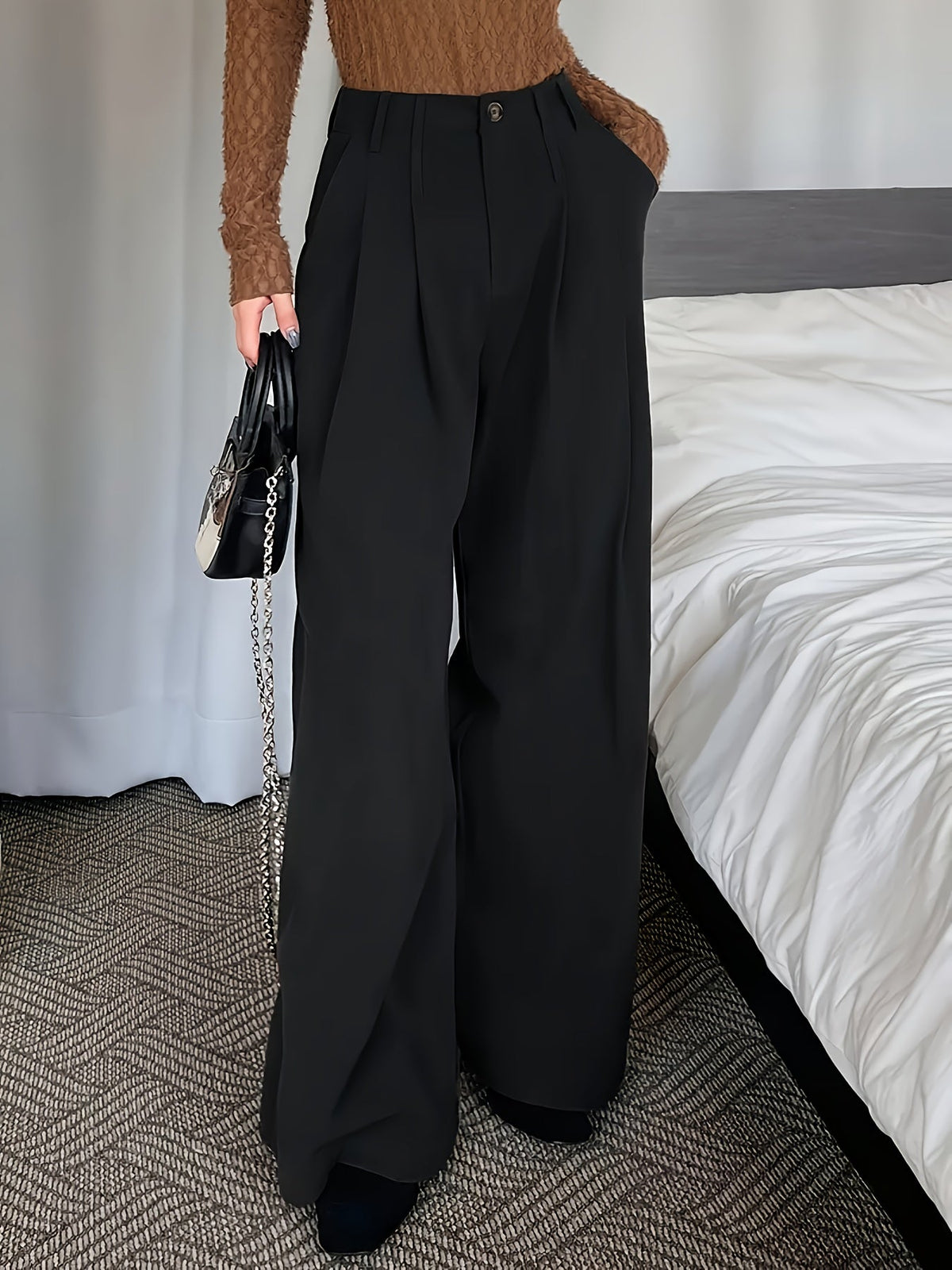 Londyn | High-Waisted Wide-Leg Pants with Pleats