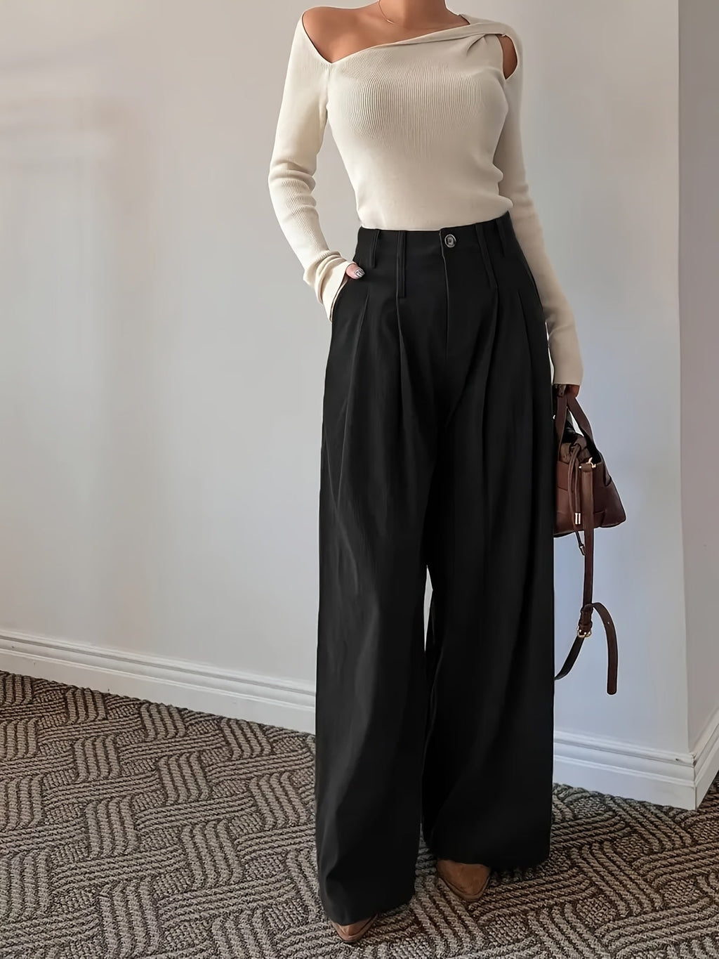 Londyn | High-Waisted Wide-Leg Pants with Pleats