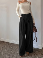 Londyn | High-Waisted Wide-Leg Pants with Pleats