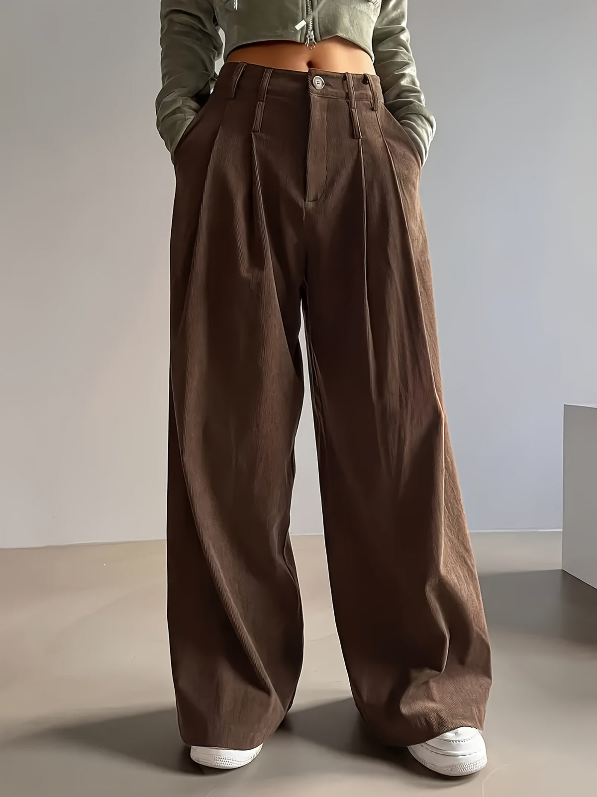 Londyn | High-Waisted Wide-Leg Pants with Pleats