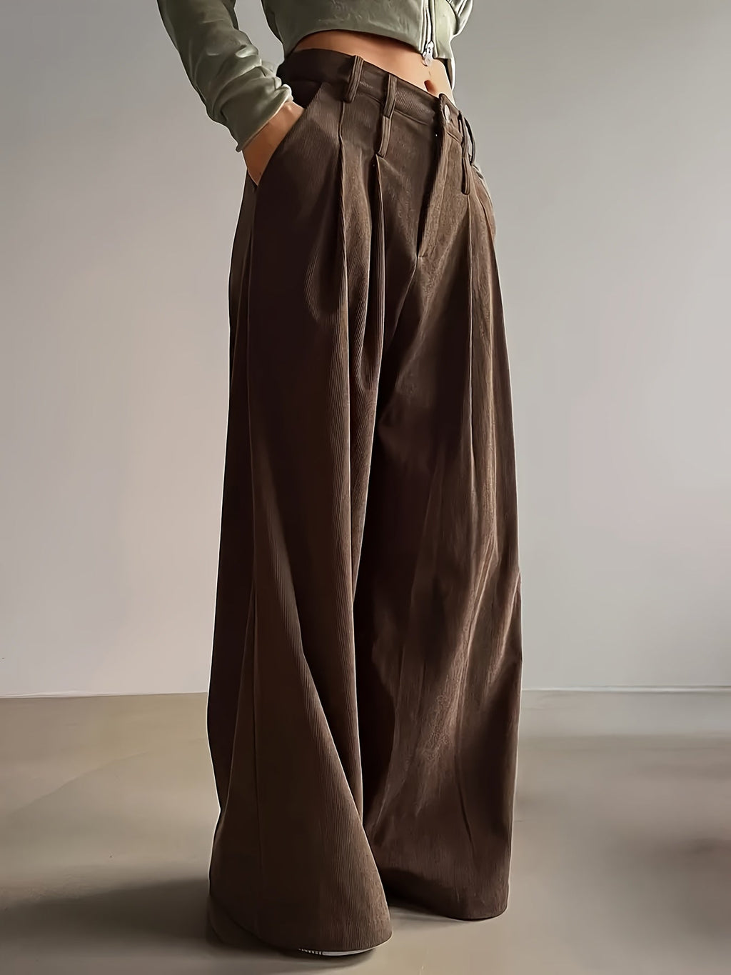 Londyn | High-Waisted Wide-Leg Pants with Pleats