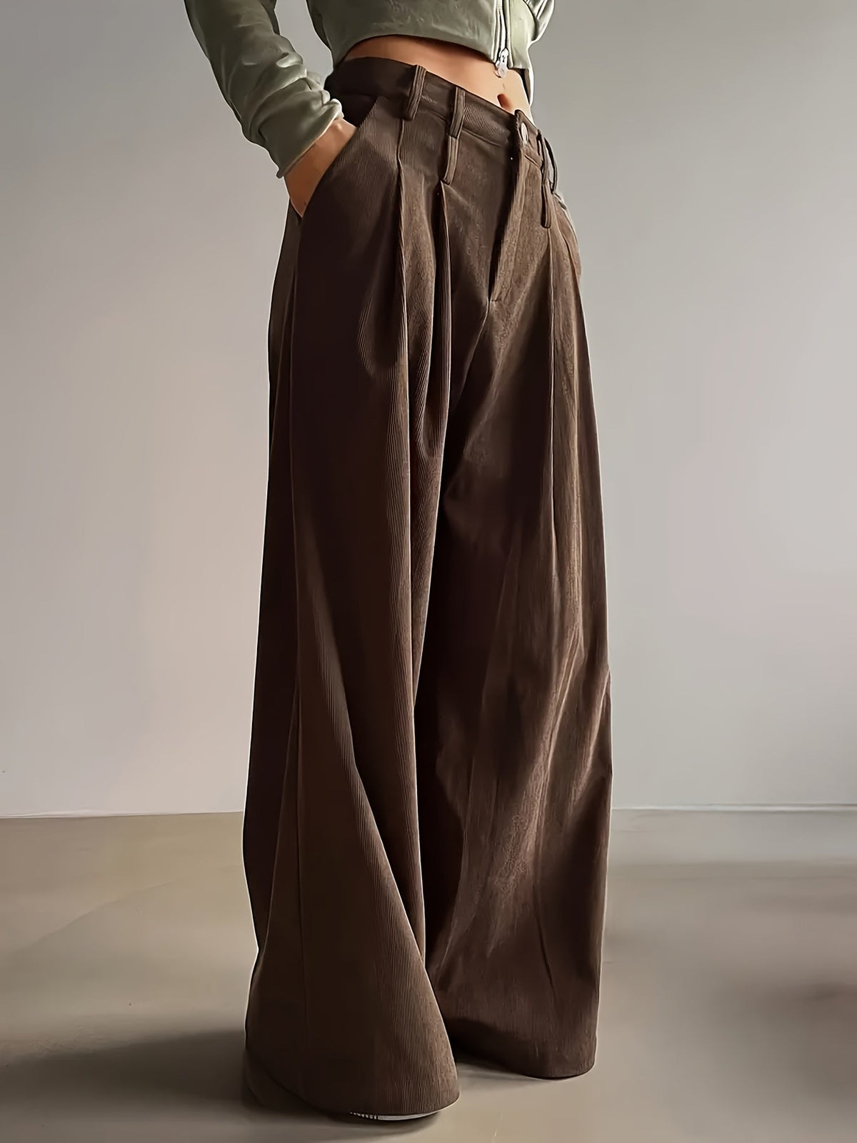 Londyn | High-Waisted Wide-Leg Pants with Pleats
