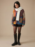 Alma | Quilted Patchwork Jacket with Stand Collar