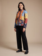 Alma | Quilted Patchwork Jacket with Stand Collar