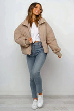 Ember | Cropped Puffer Jacket with High Collar