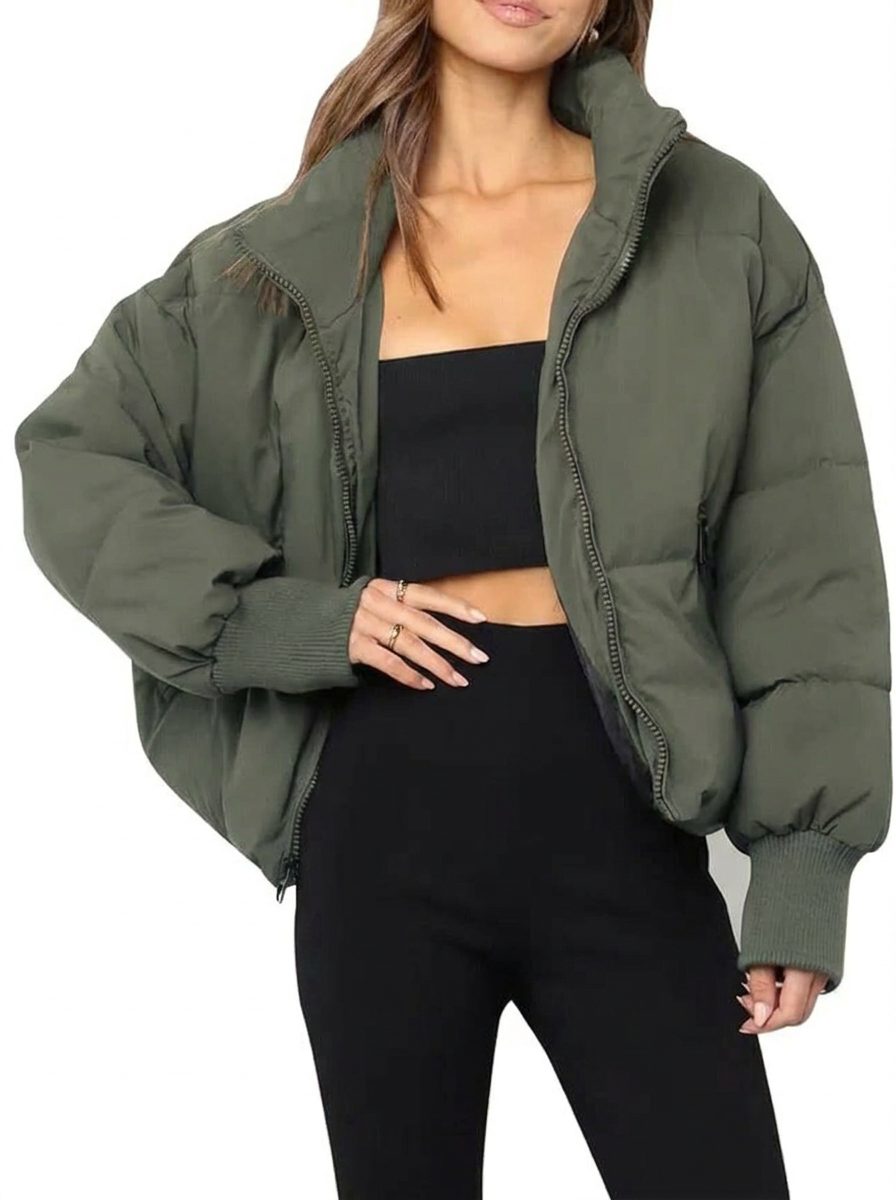 Ember | Cropped Puffer Jacket with High Collar