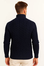 Tucker | Cable-Knit Half-Zip Sweater with Stand Collar