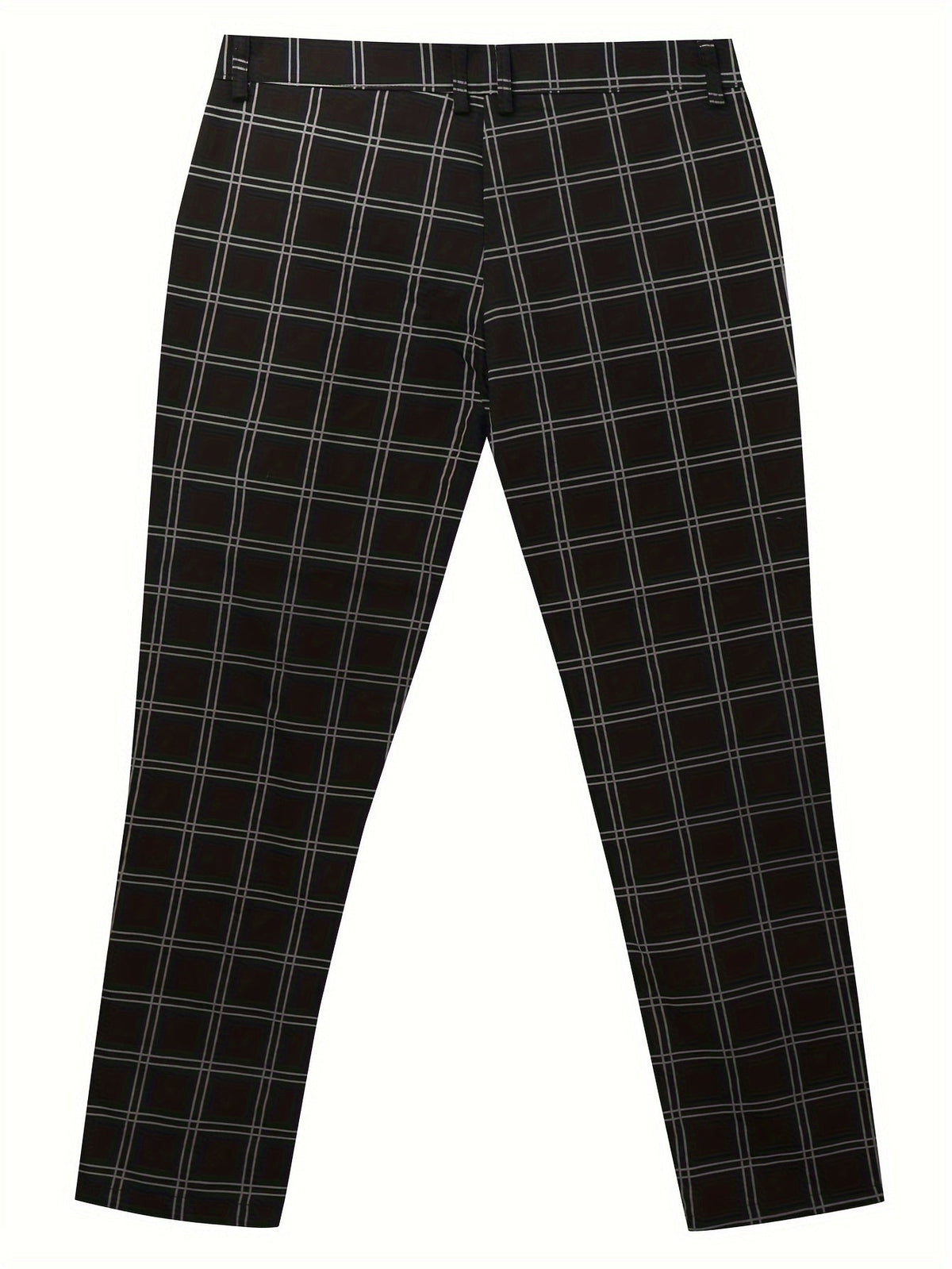 Reid | Plaid Slim-Fit Pants with Belt Loops