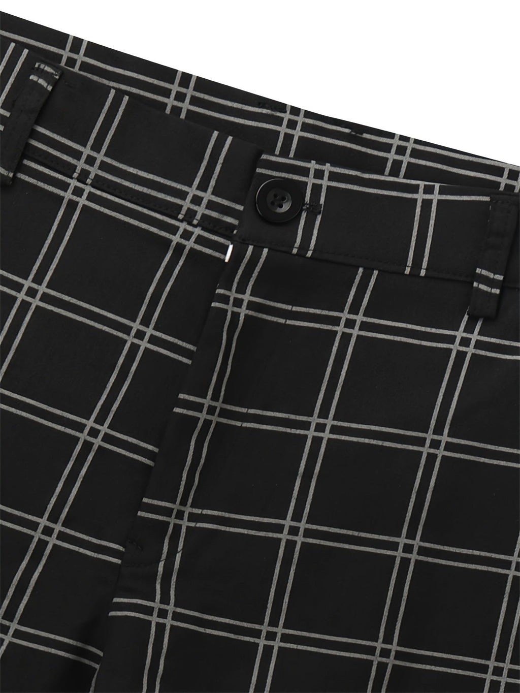 Reid | Plaid Slim-Fit Pants with Belt Loops