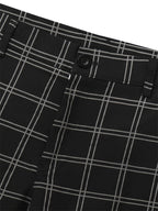 Reid | Plaid Slim-Fit Pants with Belt Loops