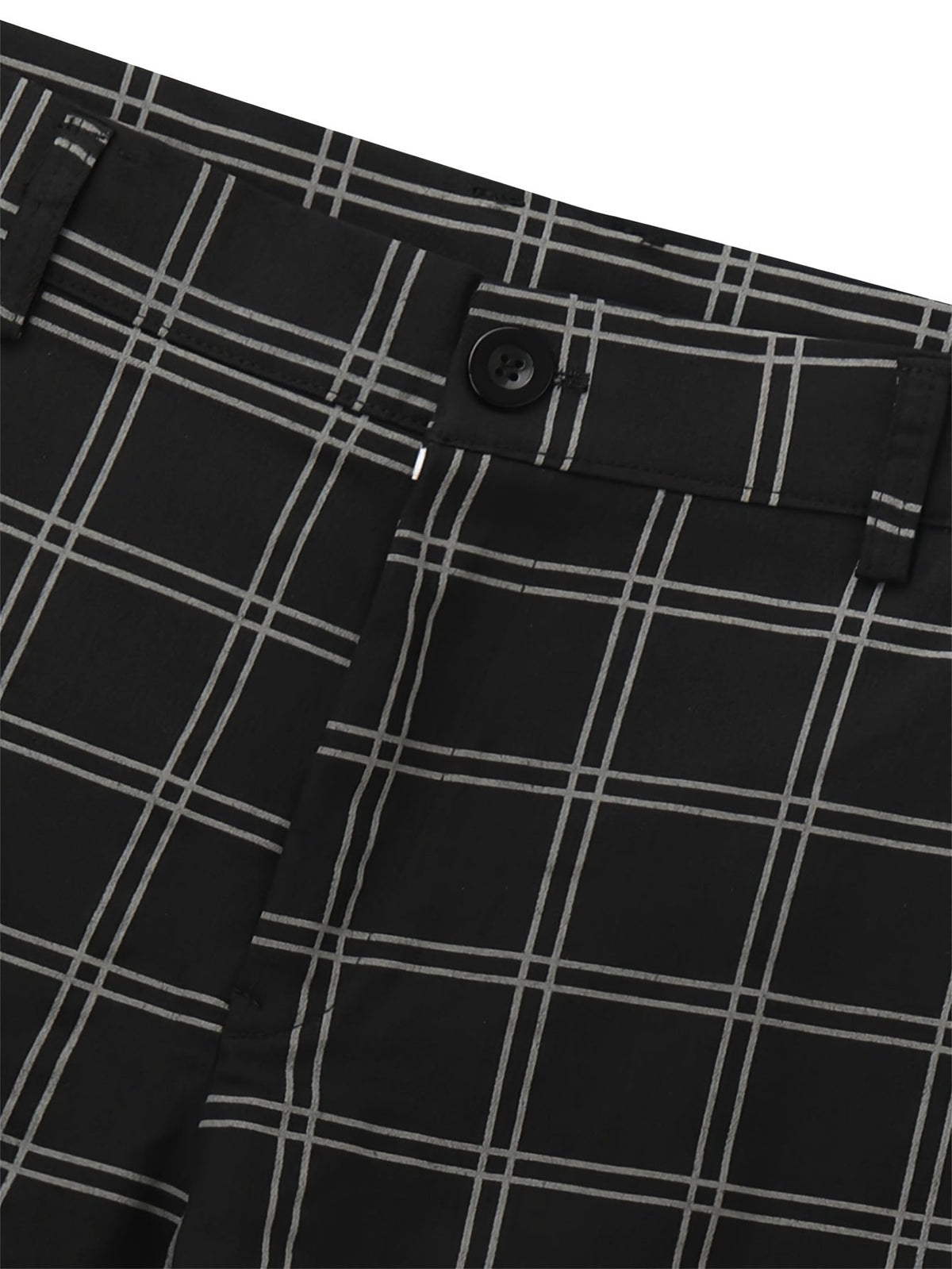 Reid | Plaid Slim-Fit Pants with Belt Loops