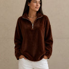 Cora Quarter-Zip Sweatshirt | Double-Sided Fleece, Relaxed Fit 12