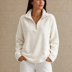 Cora Quarter-Zip Sweatshirt | Double-Sided Fleece, Relaxed Fit 13