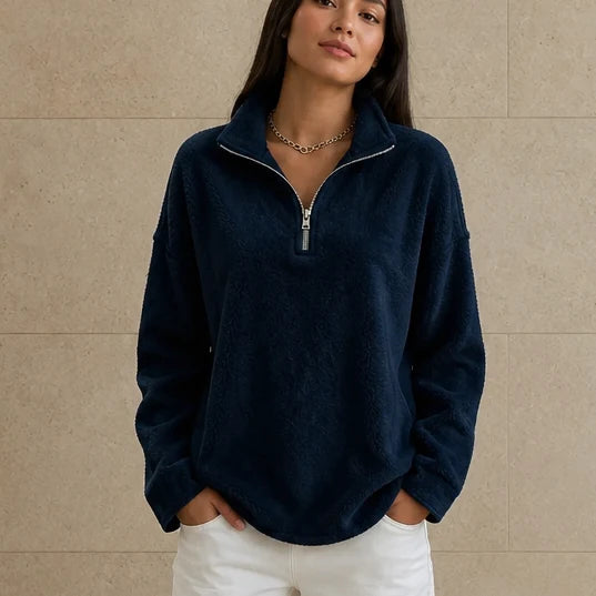 Cora Quarter-Zip Sweatshirt | Double-Sided Fleece, Relaxed Fit 14
