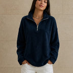 Cora Quarter-Zip Sweatshirt | Double-Sided Fleece, Relaxed Fit 14