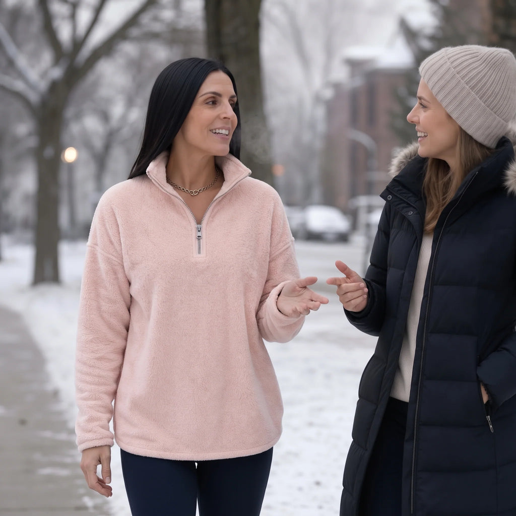 Cora Quarter-Zip Sweatshirt | Double-Sided Fleece, Relaxed Fit 4