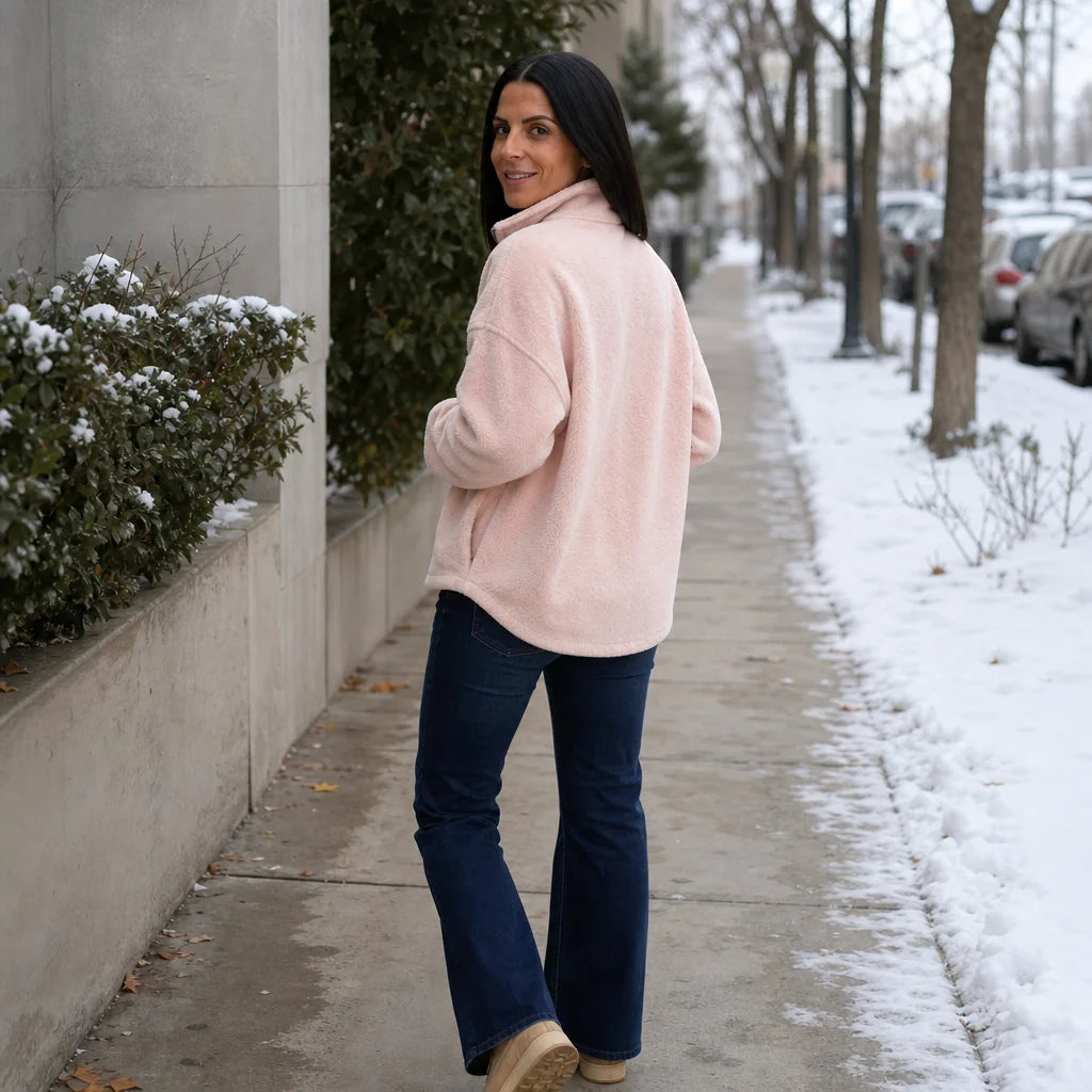 Cora Quarter-Zip Sweatshirt | Double-Sided Fleece, Relaxed Fit 6