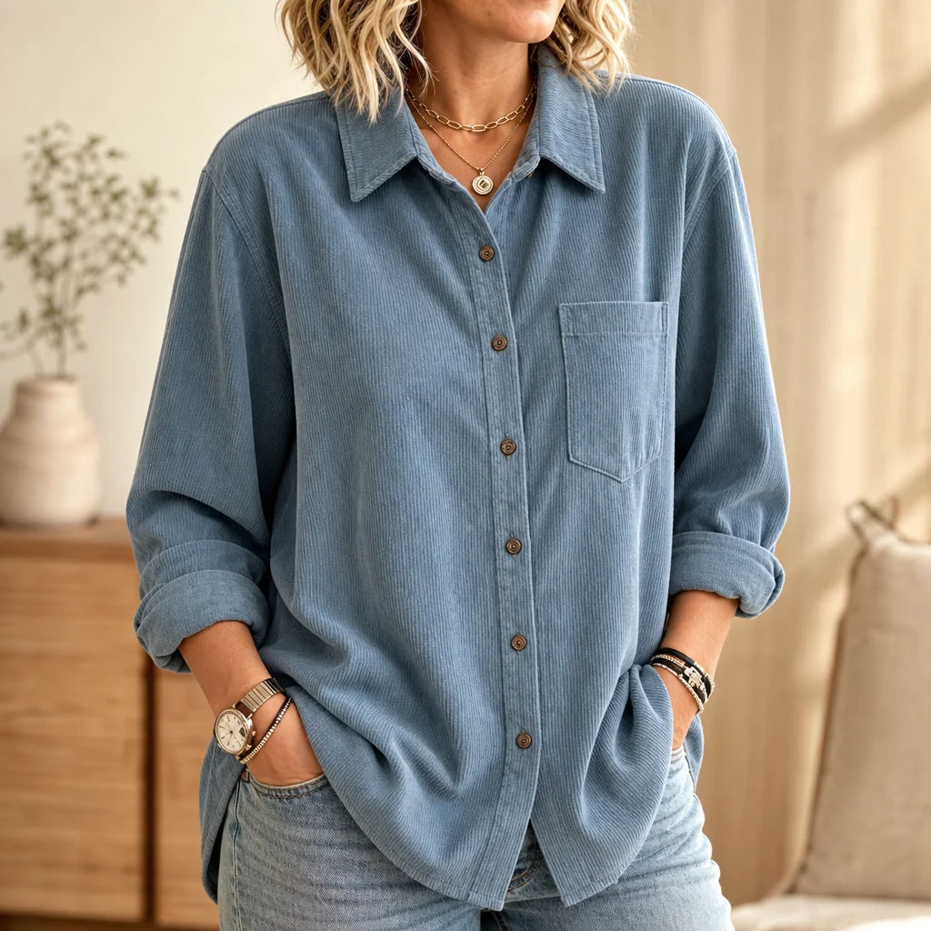 Morgan | Oversized Ribbed Corduroy Shirt Jacket