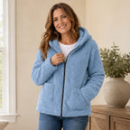 Emily | Plush Fleece-Look Hooded Jacket with Pockets