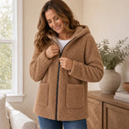Emily | Plush Fleece-Look Hooded Jacket with Pockets
