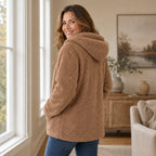 Emily | Plush Fleece-Look Hooded Jacket with Pockets