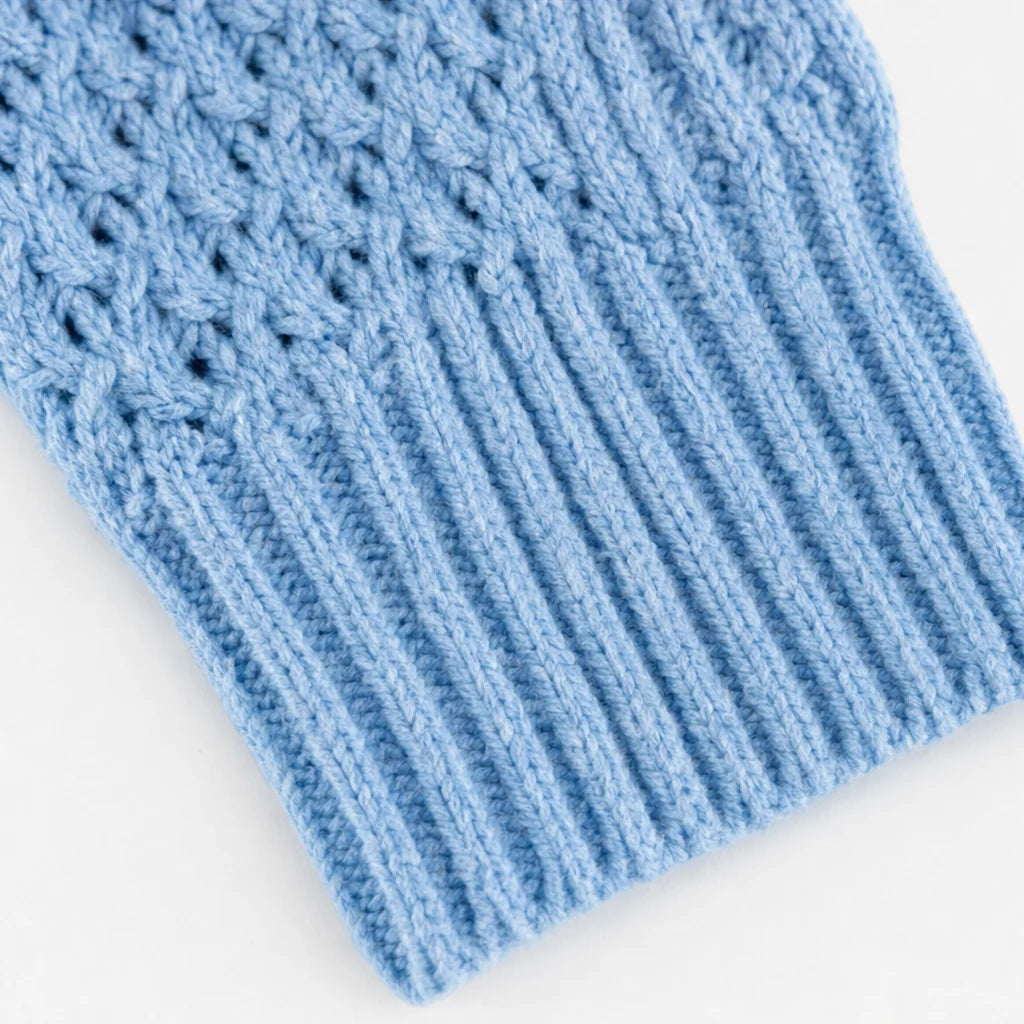 Jade | Sweater with Openwork Cable-Knit Sleeves