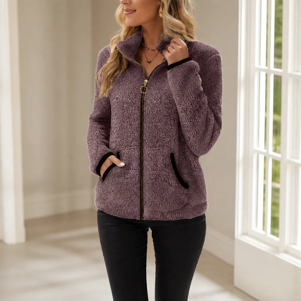 Brielle | Double-Layer Plush Fleece Zip Jacket