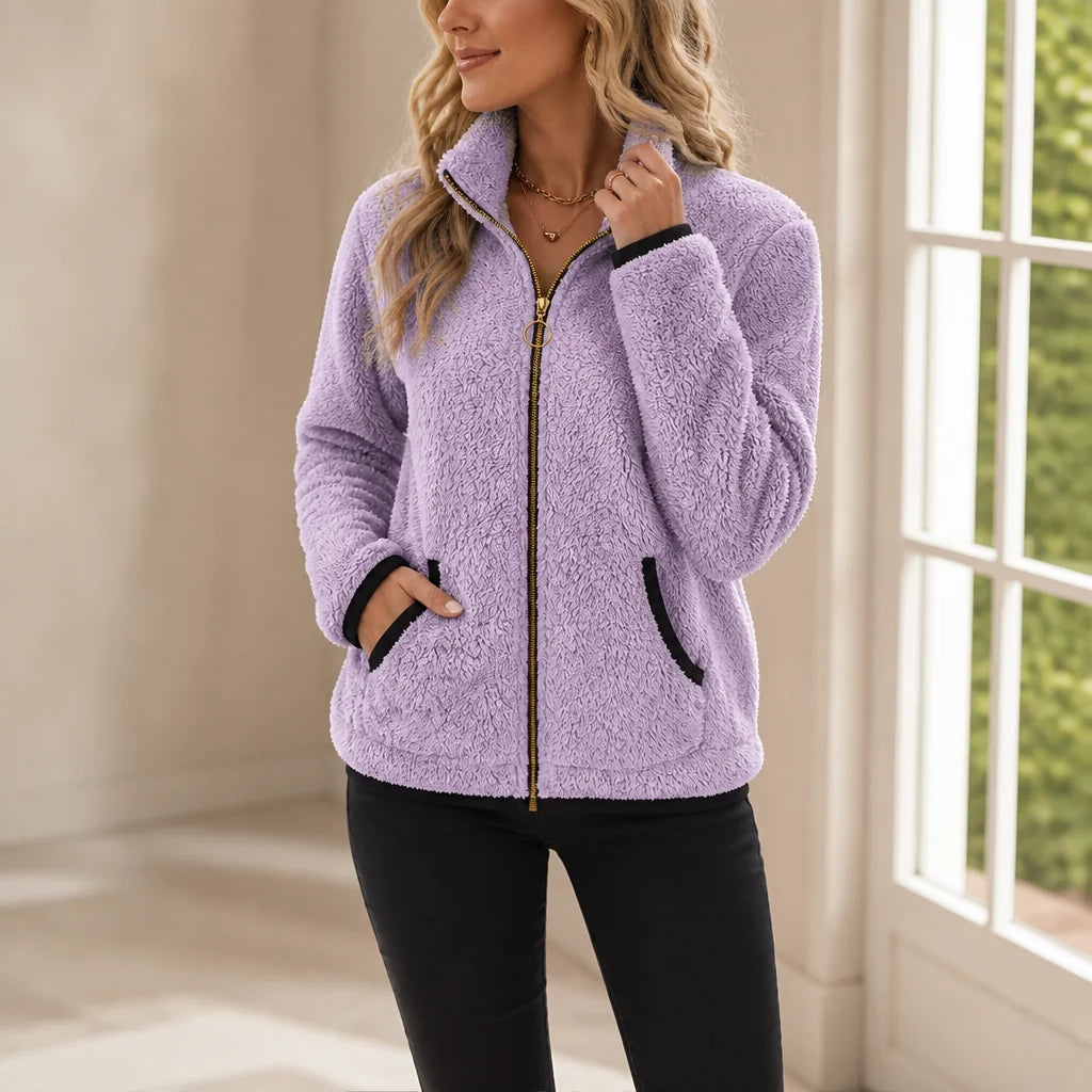 Brielle | Double-Layer Plush Fleece Zip Jacket