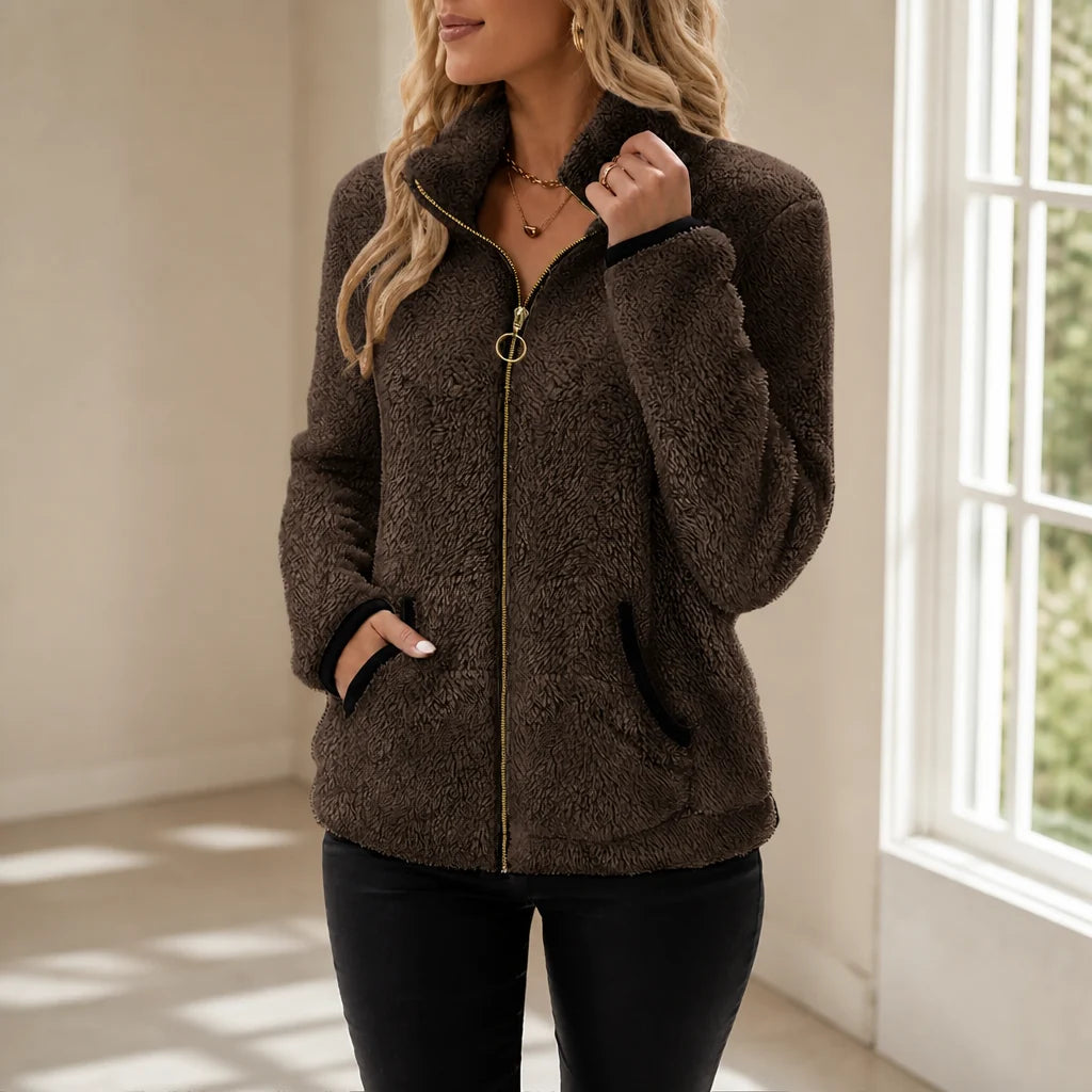 Brielle | Double-Layer Plush Fleece Zip Jacket