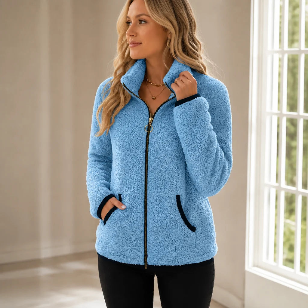 Brielle | Double-Layer Plush Fleece Zip Jacket