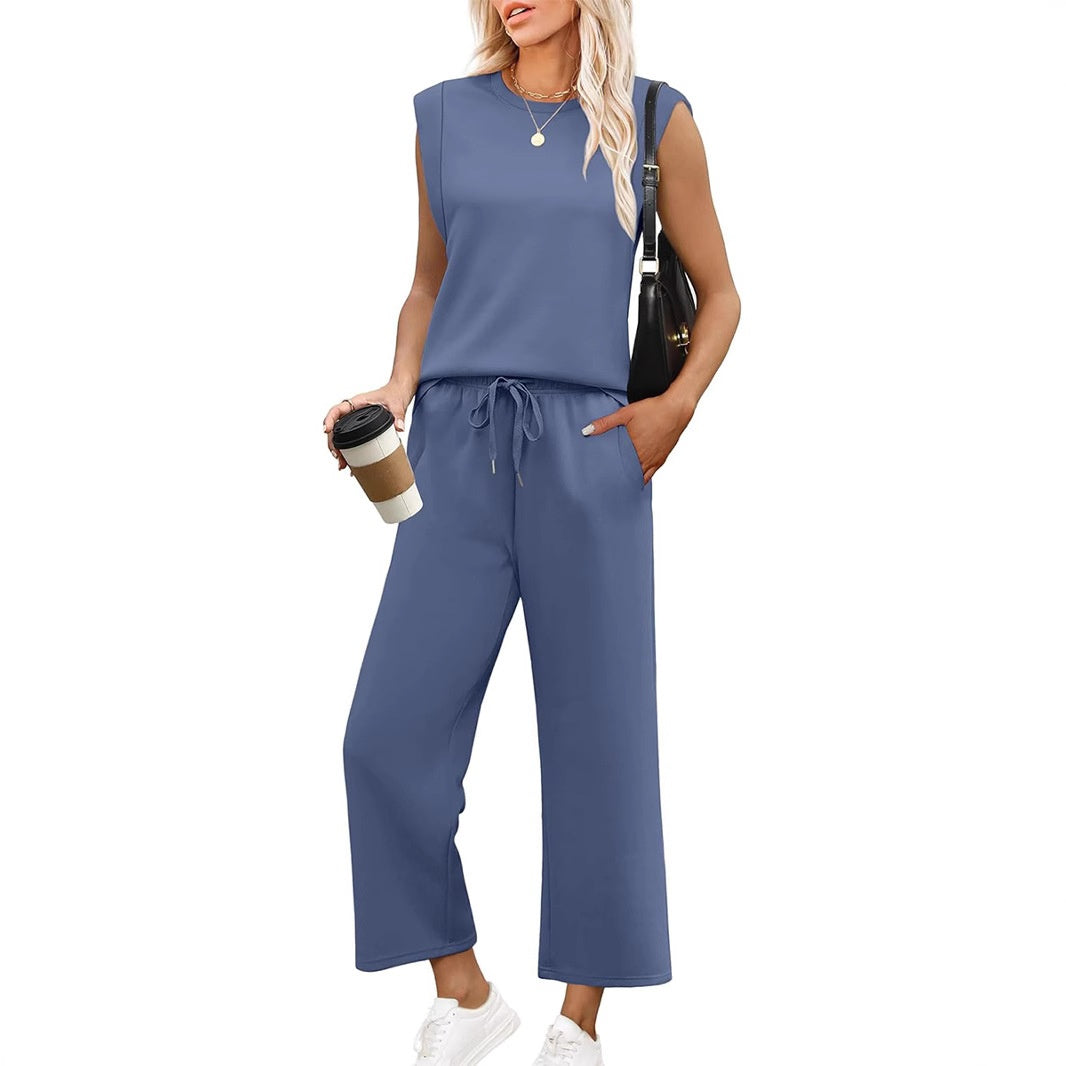 Gwen | Two-Piece Lounge Set with Wide-Leg Pants