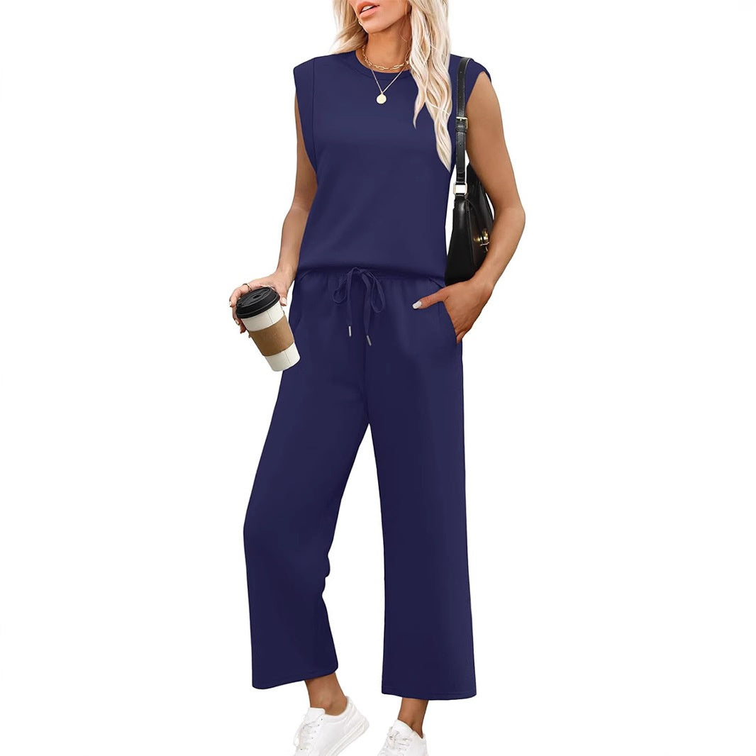 Gwen | Two-Piece Lounge Set with Wide-Leg Pants