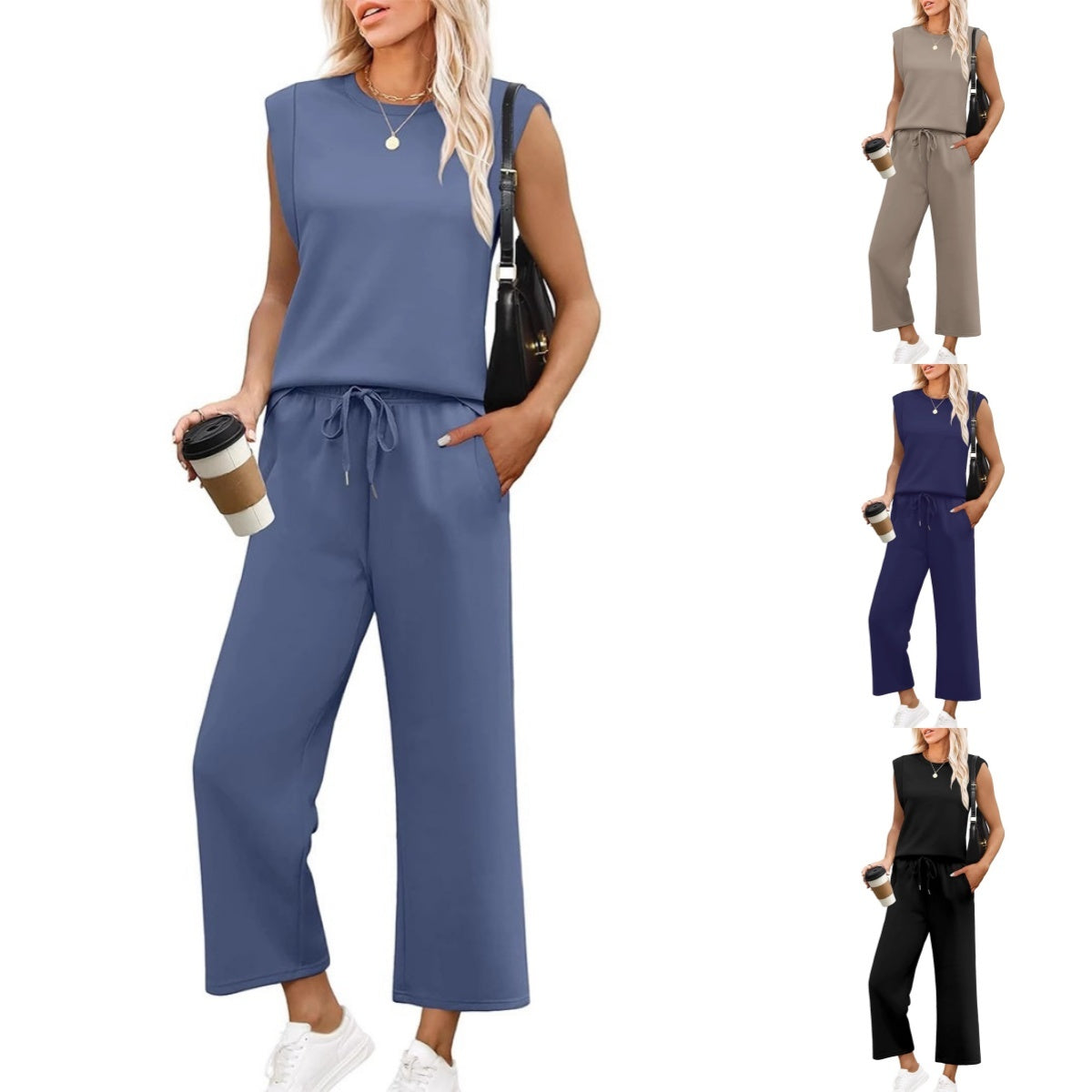 Gwen | Two-Piece Lounge Set with Wide-Leg Pants