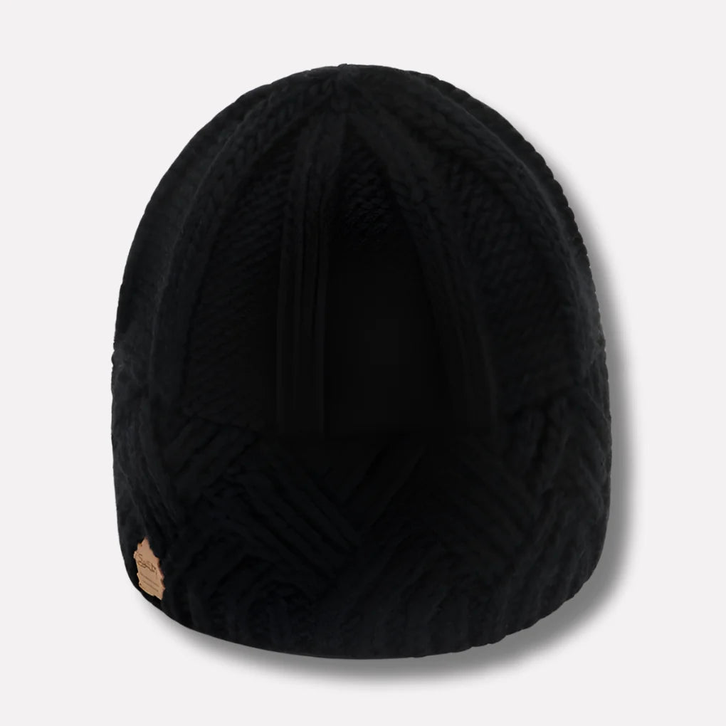 Rhea | Chunky Knit Hat with Cables and Folded Brim