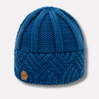 Rhea | Chunky Knit Hat with Cables and Folded Brim
