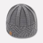 Rhea | Chunky Knit Hat with Cables and Folded Brim