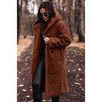 Miranda | Long Coat with Hood and Two Front Pockets