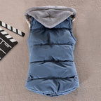 Karen | Sleeveless Hooded Vest with Snap Buttons