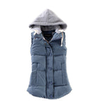 Karen | Sleeveless Hooded Vest with Snap Buttons