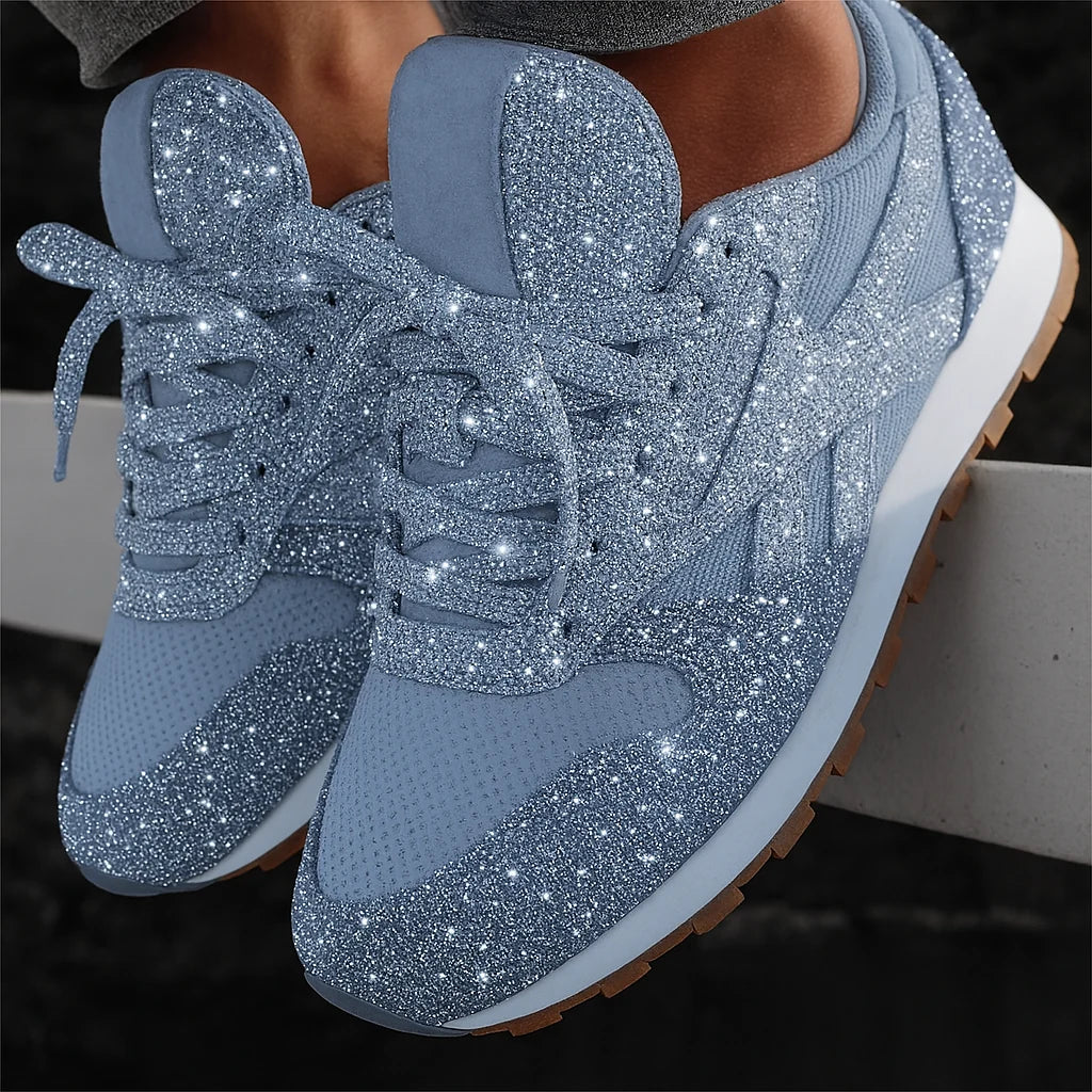 Paisley | Glitter Sneakers with Serrated Sole