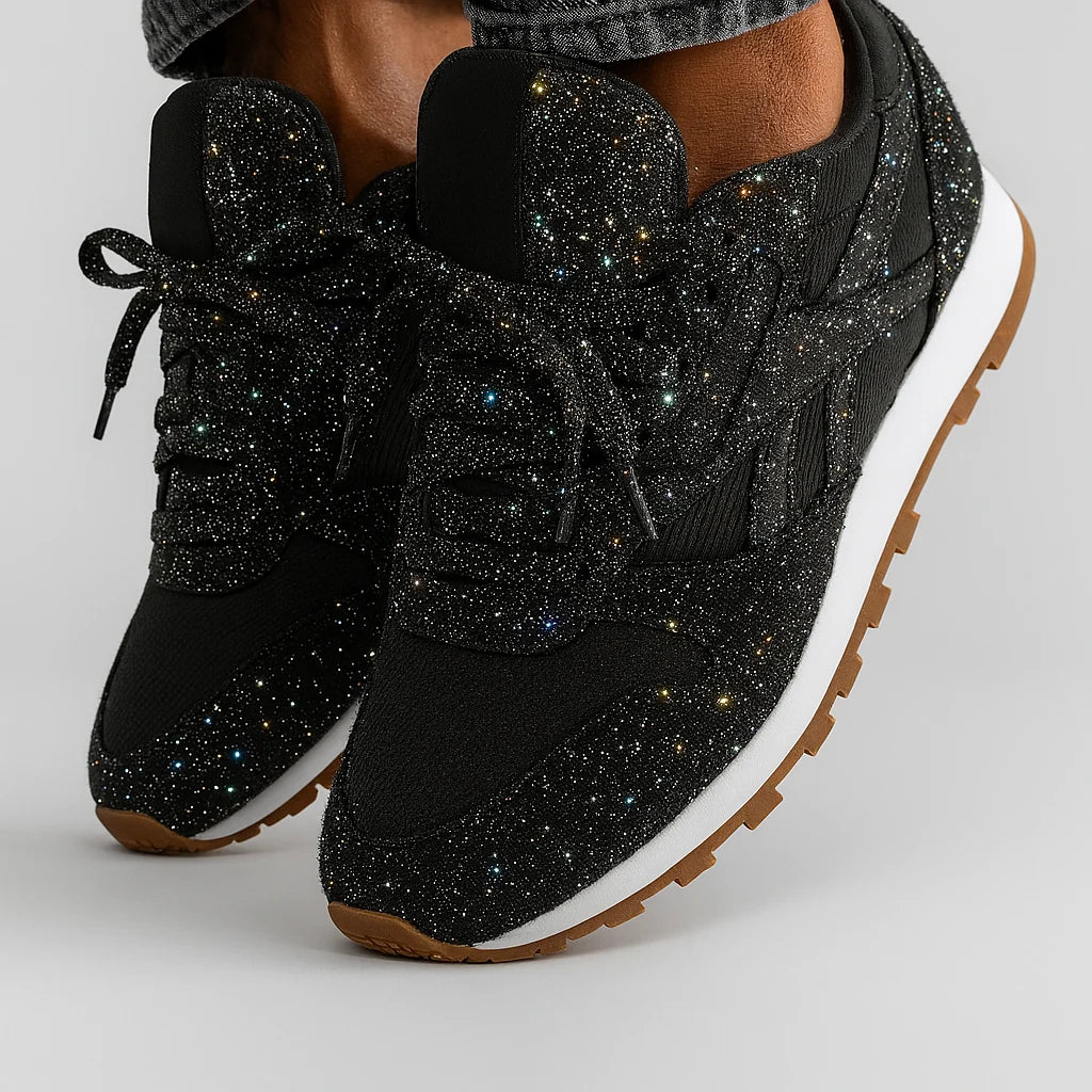 Paisley | Glitter Sneakers with Serrated Sole