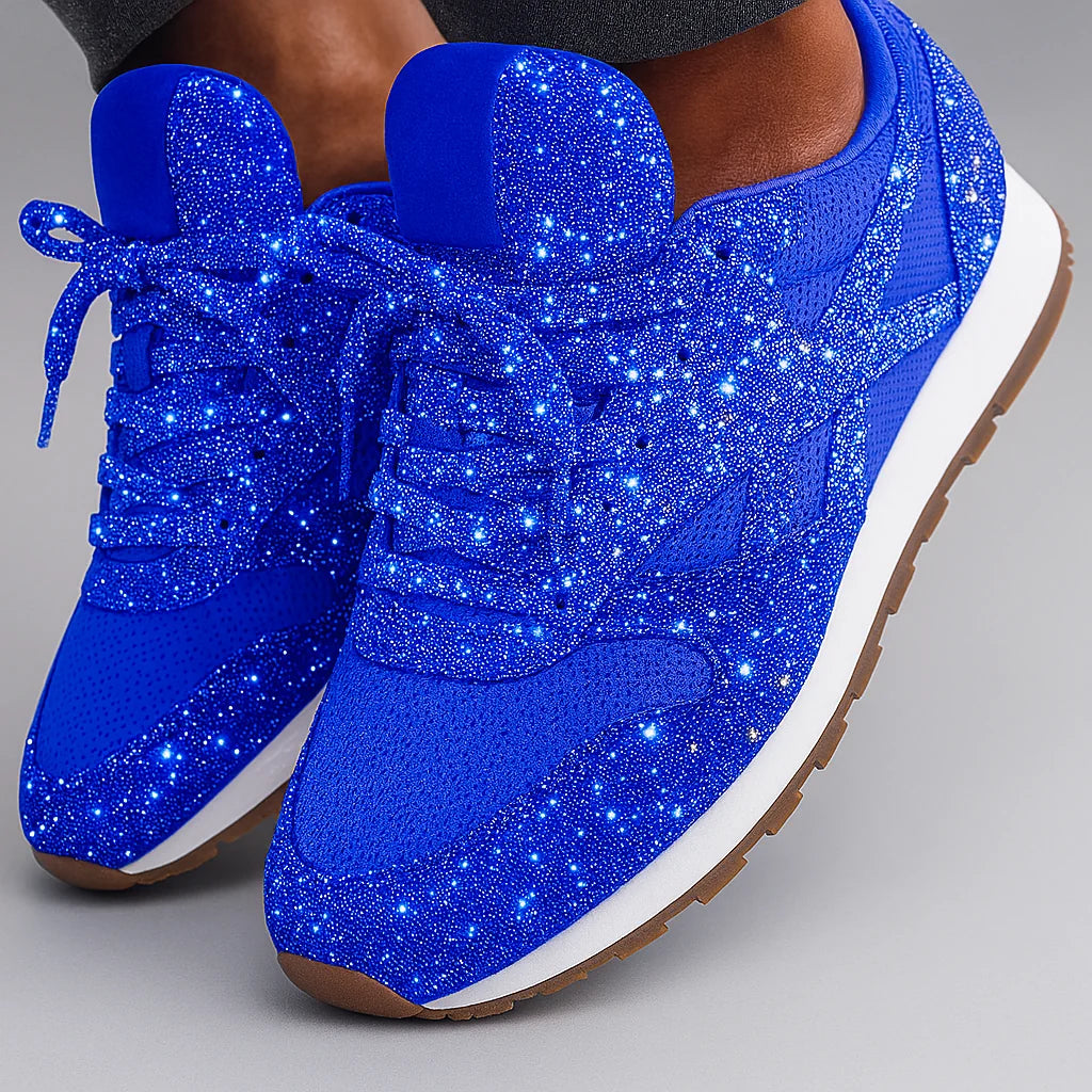 Paisley | Glitter Sneakers with Serrated Sole