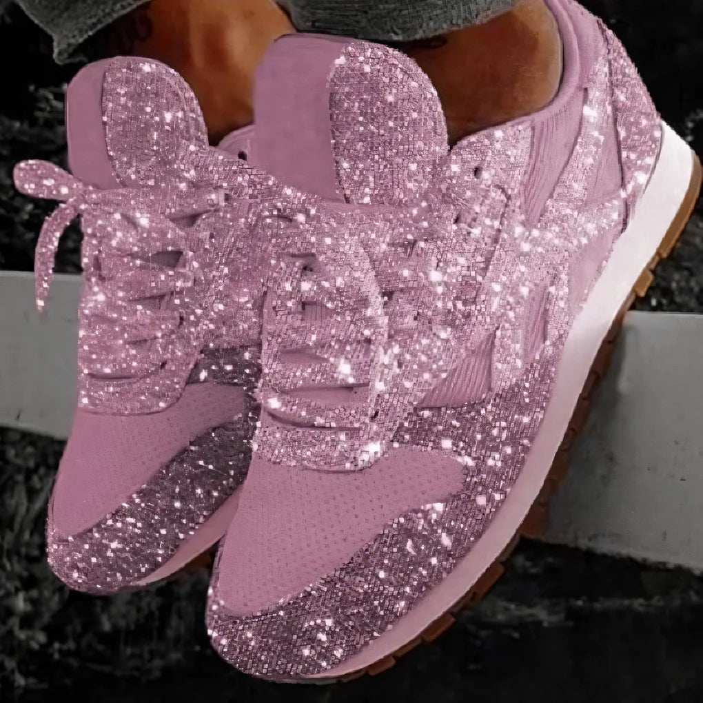 Paisley | Glitter Sneakers with Serrated Sole