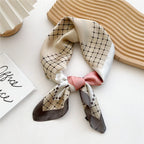 Ruby | Square Satin Scarf with Diamond Print