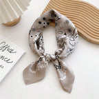 Ruby | Square Satin Scarf with Diamond Print