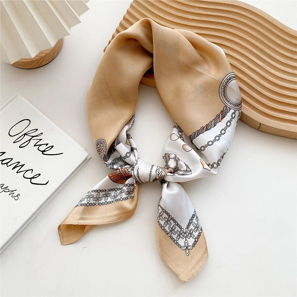 Ruby | Square Satin Scarf with Diamond Print