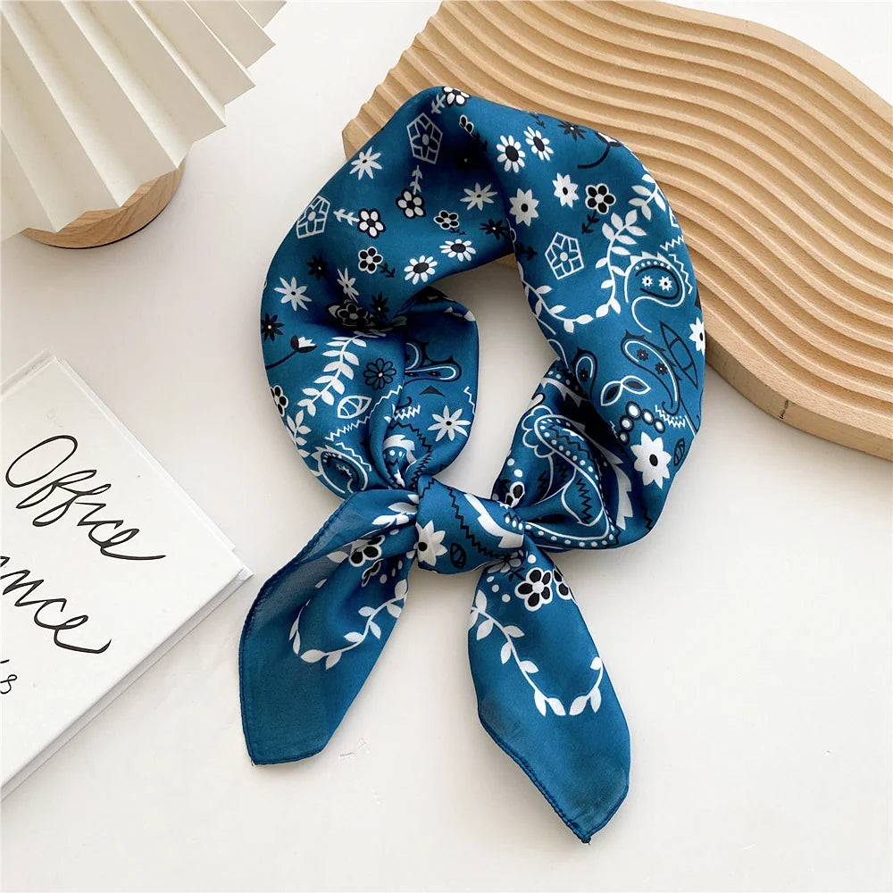 Ruby | Square Satin Scarf with Diamond Print